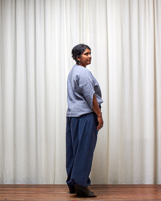 AVATAR CRINKLE top - Grey Marle