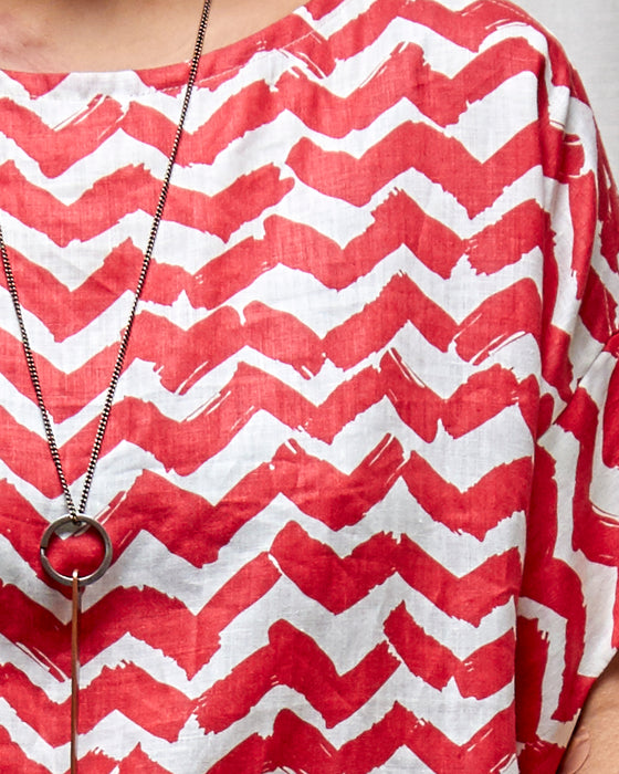 AVATAR top - Melon Chevron LIMITED RELEASE