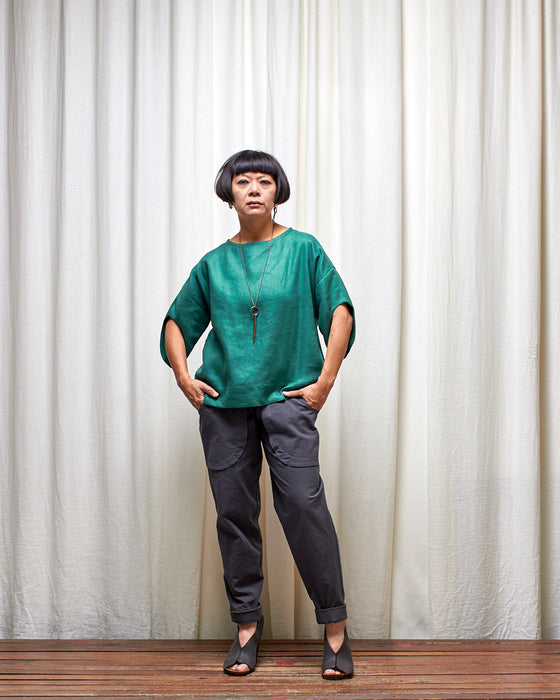 CUSTOM COLOUR LINEN - AVATAR top MADE-TO-ORDER