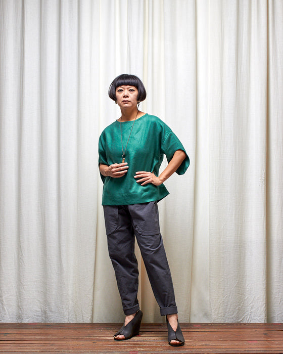 CUSTOM COLOUR LINEN - AVATAR top MADE-TO-ORDER