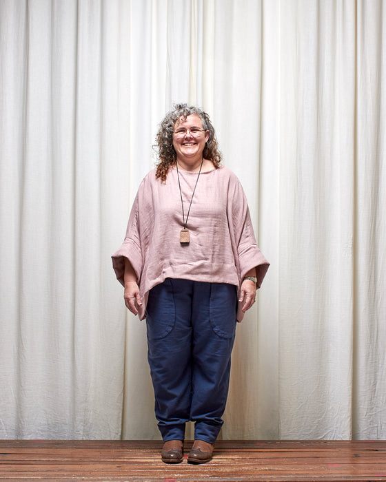 ECLIPSE CROP top - Musk Double Gauze