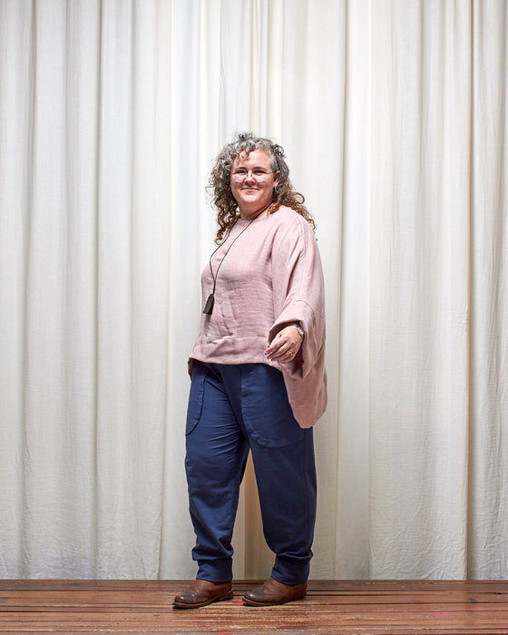 ECLIPSE CROP top - Musk Double Gauze