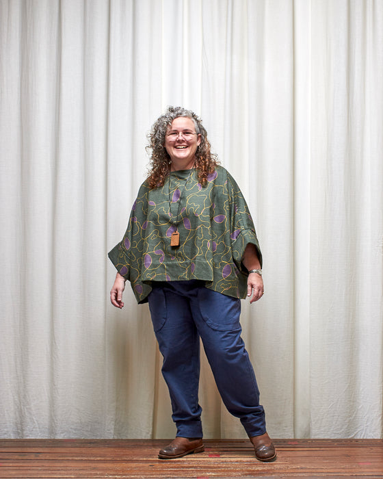 ECLIPSE CROP top - Scribbly Evergreen