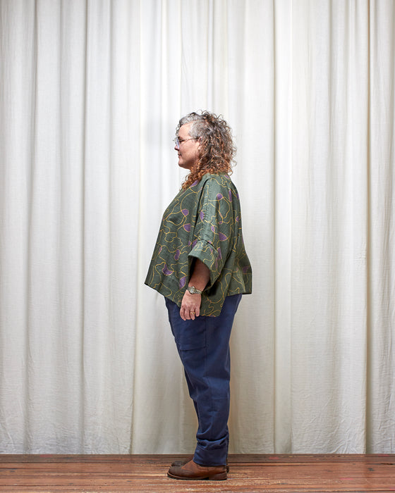 ECLIPSE CROP top - Scribbly Evergreen