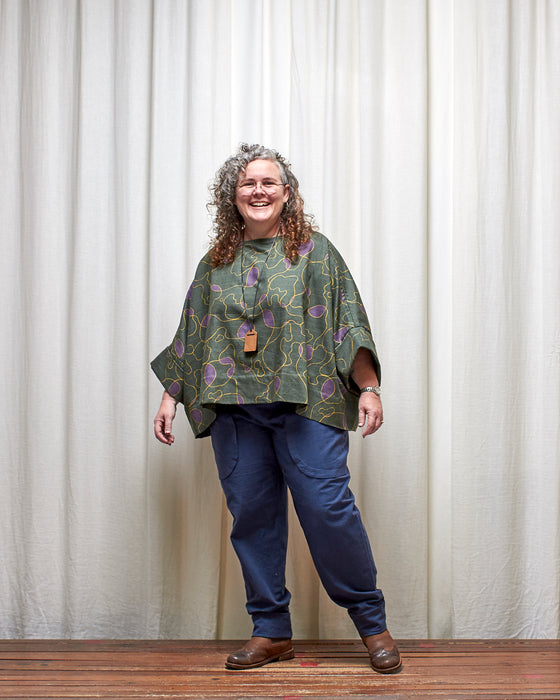 ECLIPSE CROP top - Scribbly Evergreen