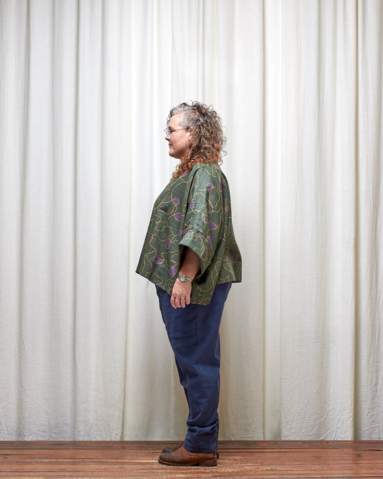 ECLIPSE CROP top - Scribbly Evergreen