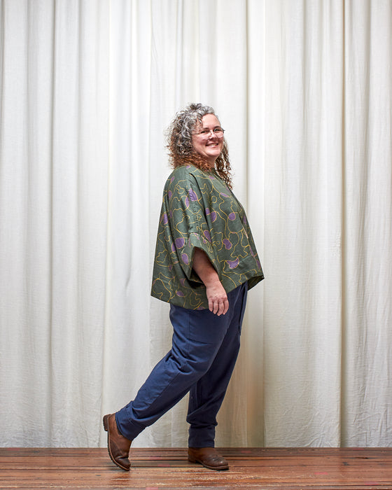 ECLIPSE CROP top - Scribbly Evergreen