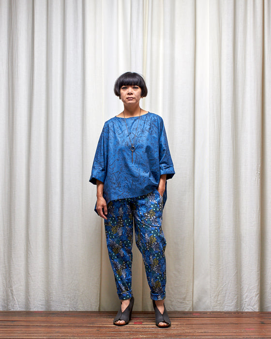 ECLIPSE CROP top - Deep Blue Botanical