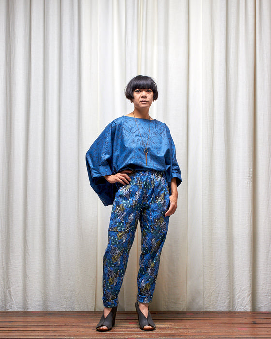 ECLIPSE CROP top - Deep Blue Botanical