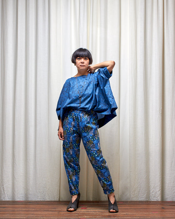 ECLIPSE CROP top - Deep Blue Botanical