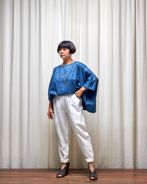 ECLIPSE CROP top - Deep Blue Botanical