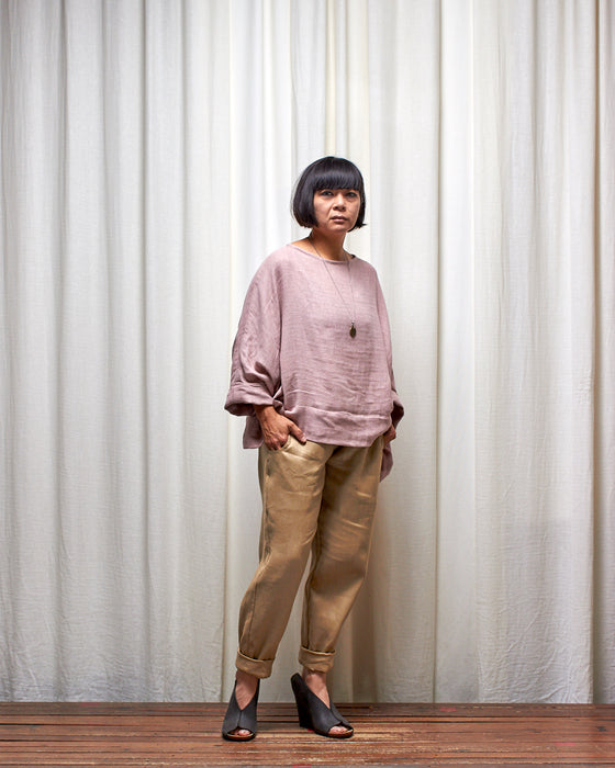 ECLIPSE CROP top - Musk Double Gauze