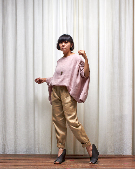 ECLIPSE CROP top - Musk Double Gauze