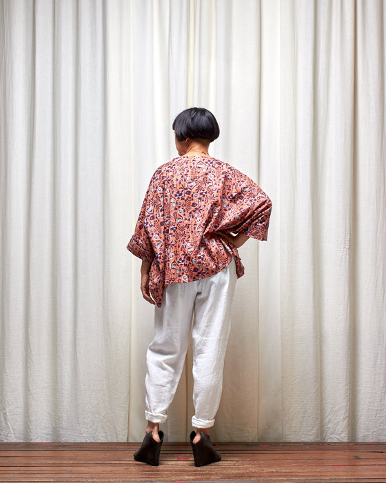 ECLIPSE CROP top - Pomelo Plum Flora MADE-TO-ORDER