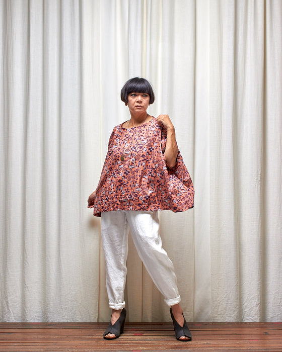 ECLIPSE CROP top - Pomelo Plum Flora MADE-TO-ORDER