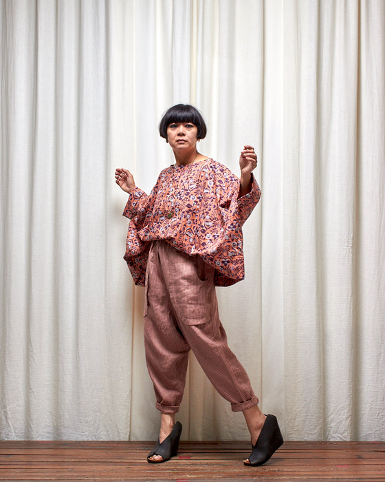 ECLIPSE CROP top - Pomelo Plum Flora MADE-TO-ORDER