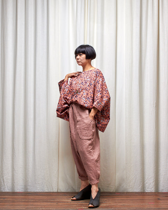 ECLIPSE CROP top - Pomelo Plum Flora MADE-TO-ORDER