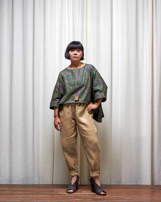 ECLIPSE CROP top - Scribbly Evergreen