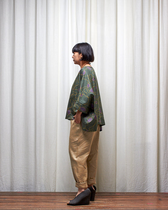 ECLIPSE CROP top - Scribbly Evergreen