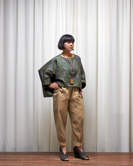 ECLIPSE CROP top - Scribbly Evergreen