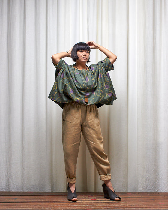 ECLIPSE CROP top - Scribbly Evergreen