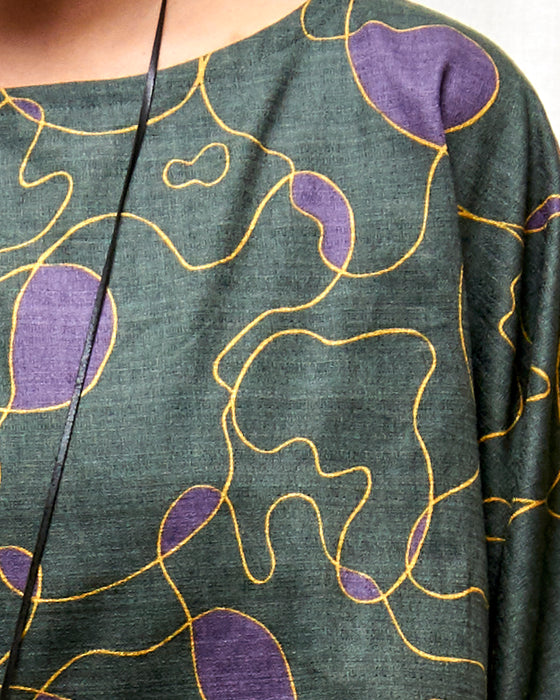 ECLIPSE CROP top - Scribbly Evergreen