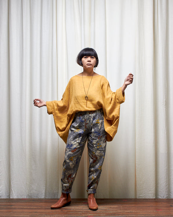 ECLIPSE CROP top - Turmeric Double Gauze **ONLY 2 AVAILABLE**
