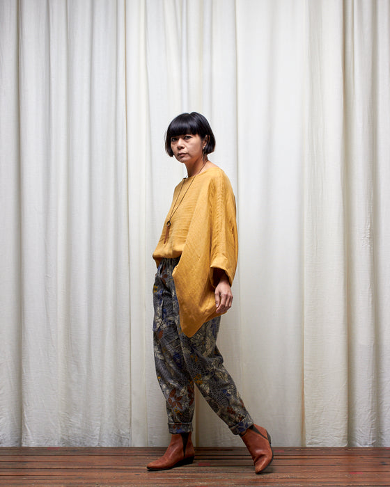 ECLIPSE CROP top - Turmeric Double Gauze **ONLY 2 AVAILABLE**