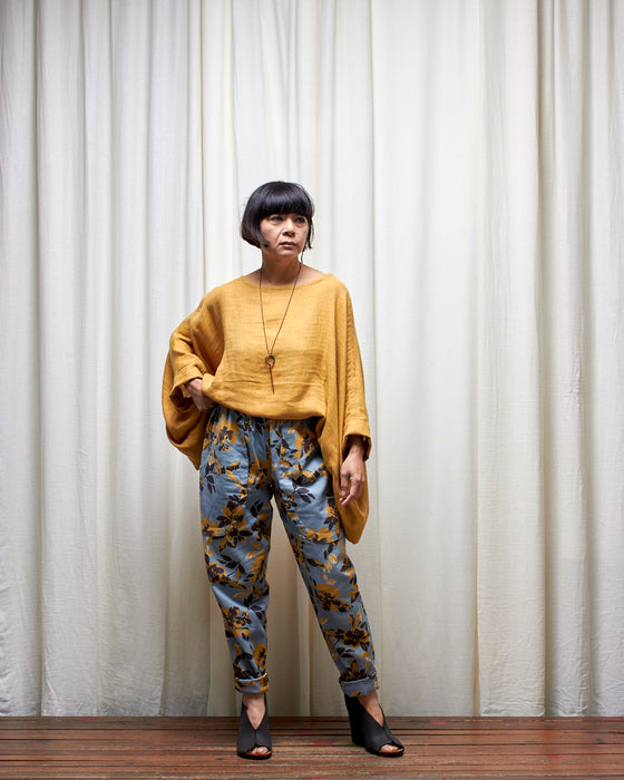ECLIPSE CROP top - Turmeric Double Gauze **ONLY 2 AVAILABLE**