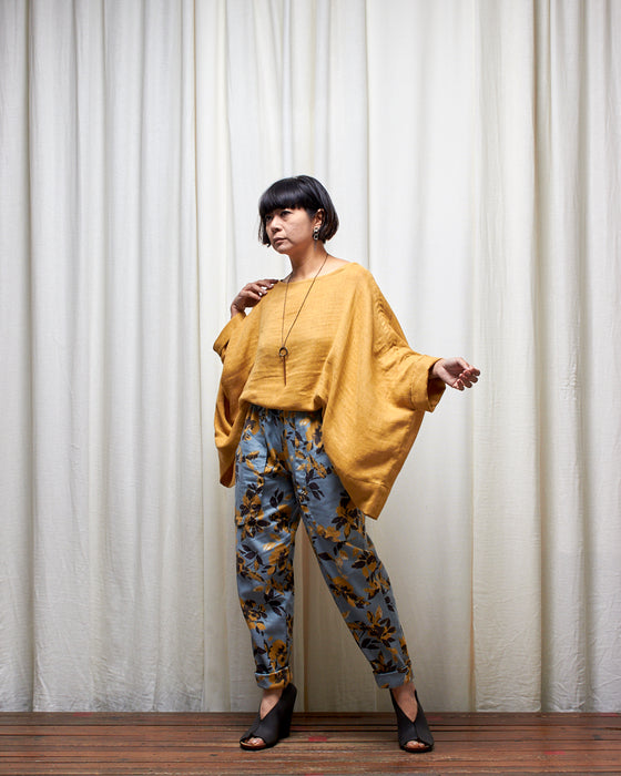 ECLIPSE CROP top - Turmeric Double Gauze **ONLY 2 AVAILABLE**