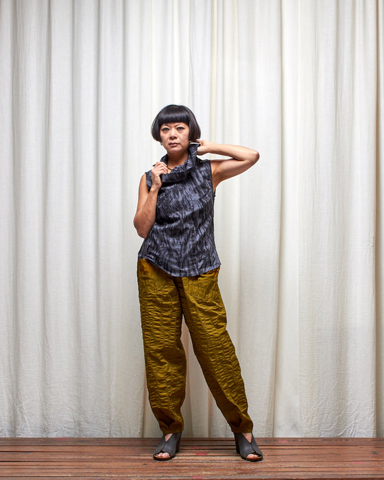 FIELD WORK pants - Chartreuse Seersucker