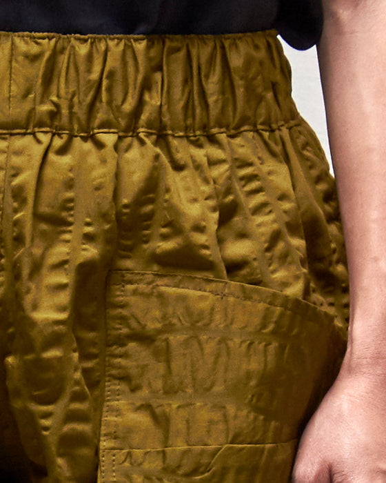 FIELD WORK pants - Chartreuse Seersucker