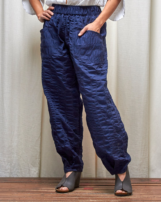 FIELD WORK pants - Navy Seersucker