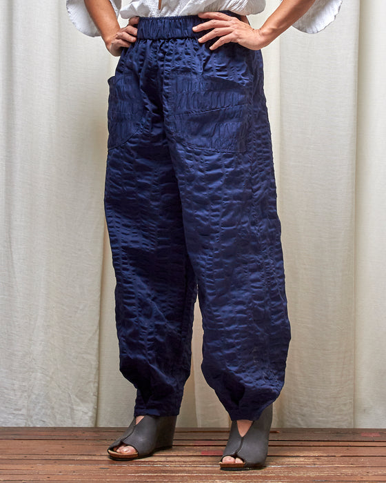 FIELD WORK pants - Navy Seersucker