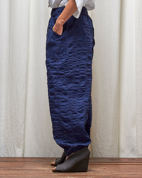 FIELD WORK pants - Navy Seersucker