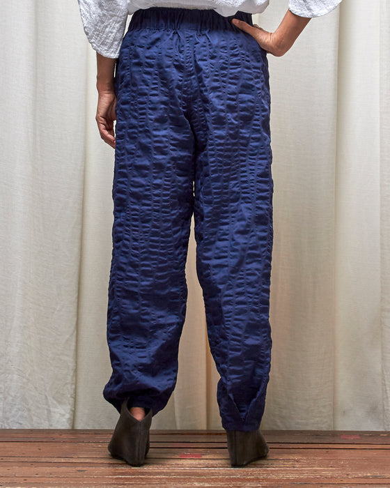FIELD WORK pants - Navy Seersucker