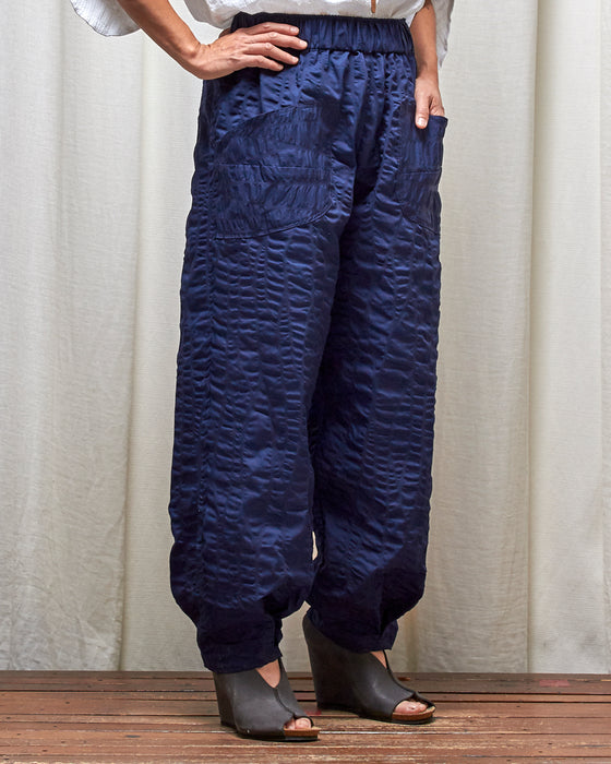 FIELD WORK pants - Navy Seersucker