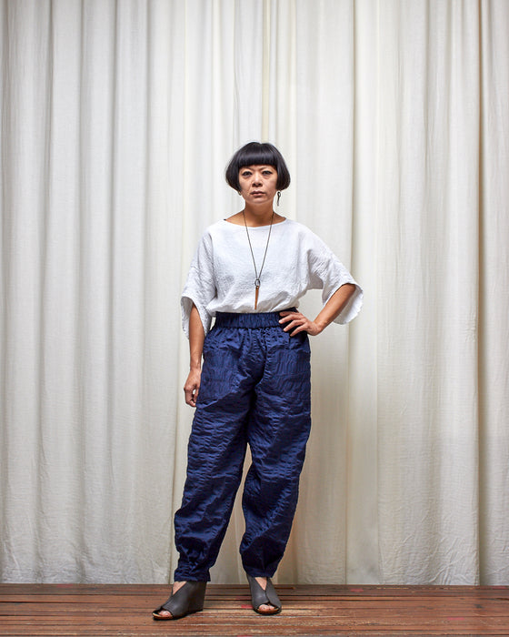 FIELD WORK pants - Navy Seersucker