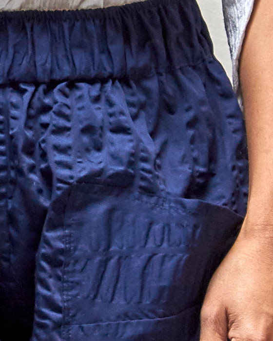 FIELD WORK pants - Navy Seersucker