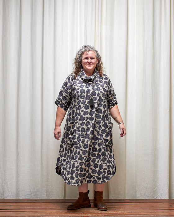 INCONSEQUENCE dress - Charcoal Seed Flowers