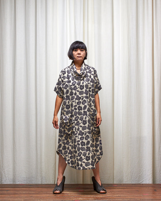 INCONSEQUENCE dress - Charcoal Seed Flowers