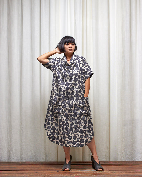 INCONSEQUENCE dress - Charcoal Seed Flowers