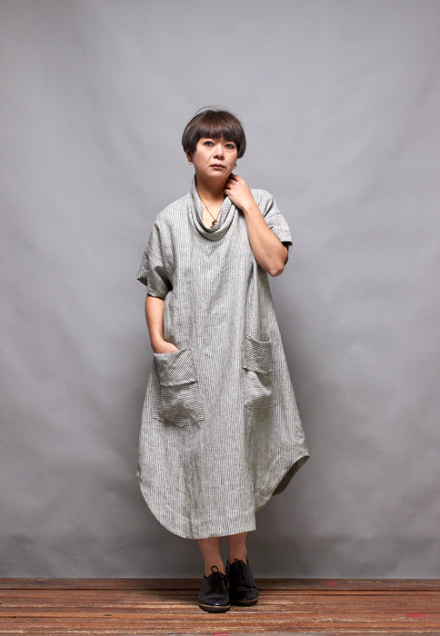 INCONSEQUENCE dress - Pebble Stripe