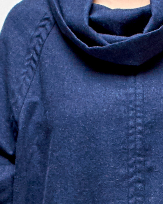 IRREVERSIBLE pullover - Navy Brushed Cotton LAST CHANCE