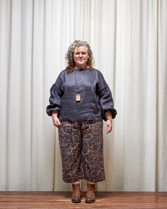 LAZY ANNIE pants - Mocha Seed Flowers