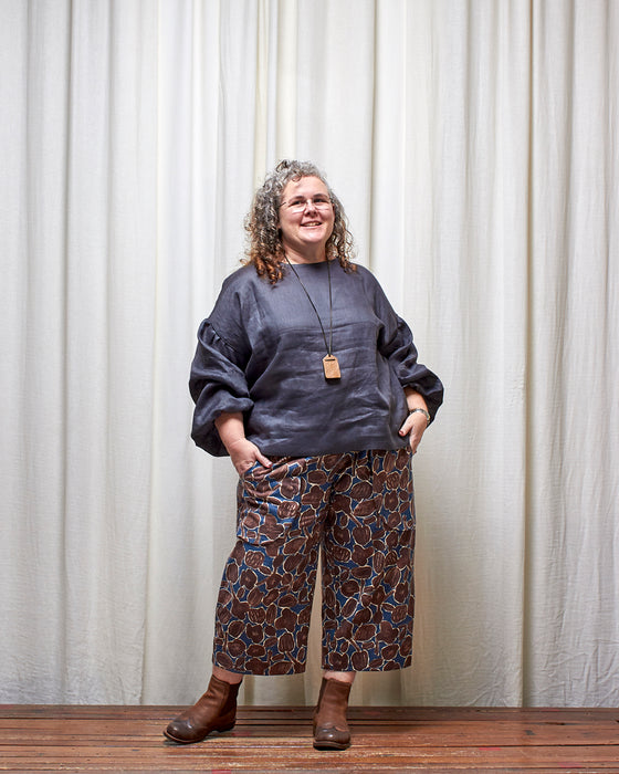 LAZY ANNIE pants - Mocha Seed Flowers