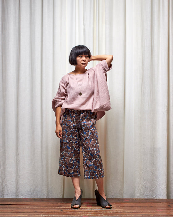 LAZY ANNIE pants - Mocha Seed Flowers