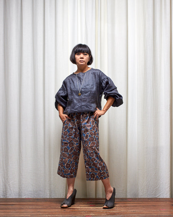 LAZY ANNIE pants - Mocha Seed Flowers