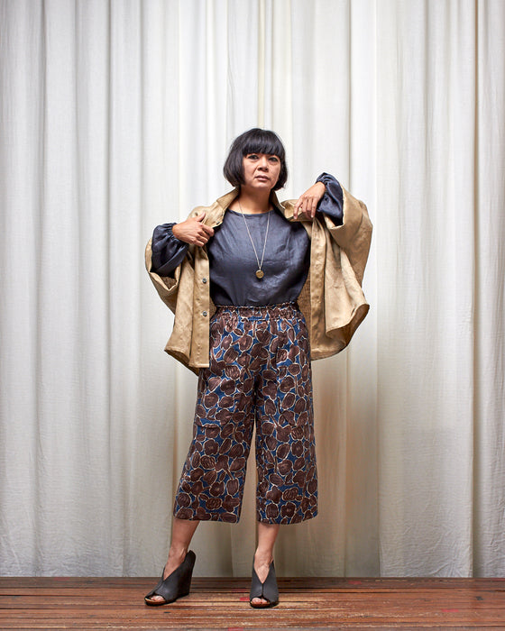 LAZY ANNIE pants - Mocha Seed Flowers