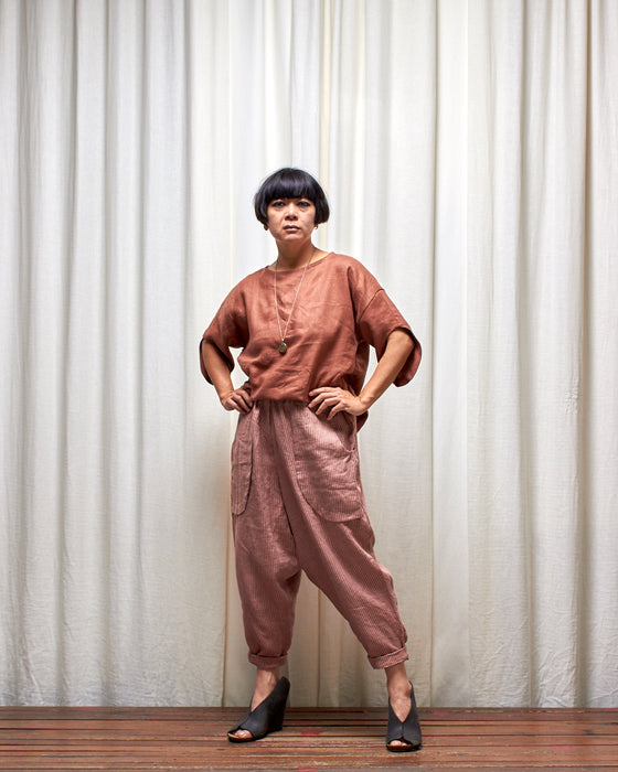 LAZY JACK pants - Musk Stripe MADE-TO-ORDER